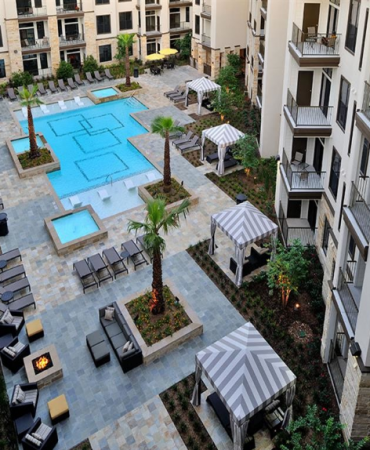 District 28, Pool Area - Ariel View