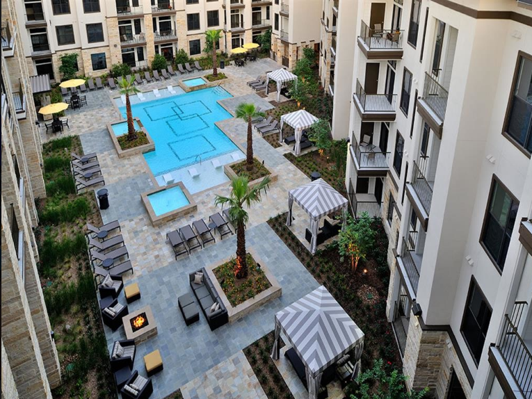 District 28, Pool Area - Ariel View