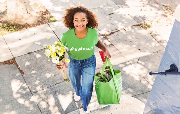 Instacart Grocery Delivery Service, stock photo of delivery