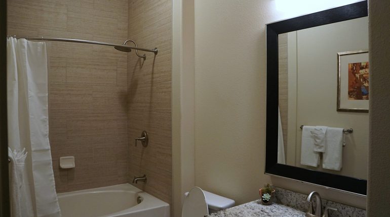 Full bathroom from the Alabama Design at Premier Patient Housing.