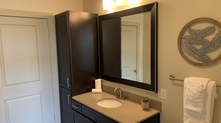 Master bathroom from the Montana Design at Premier Patient Housing.