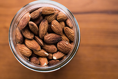 healthy food almonds