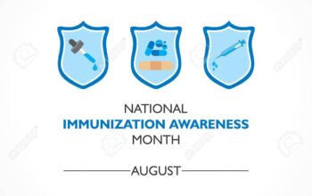 Vector Illustration National Immunization Awareness Month observed in August
