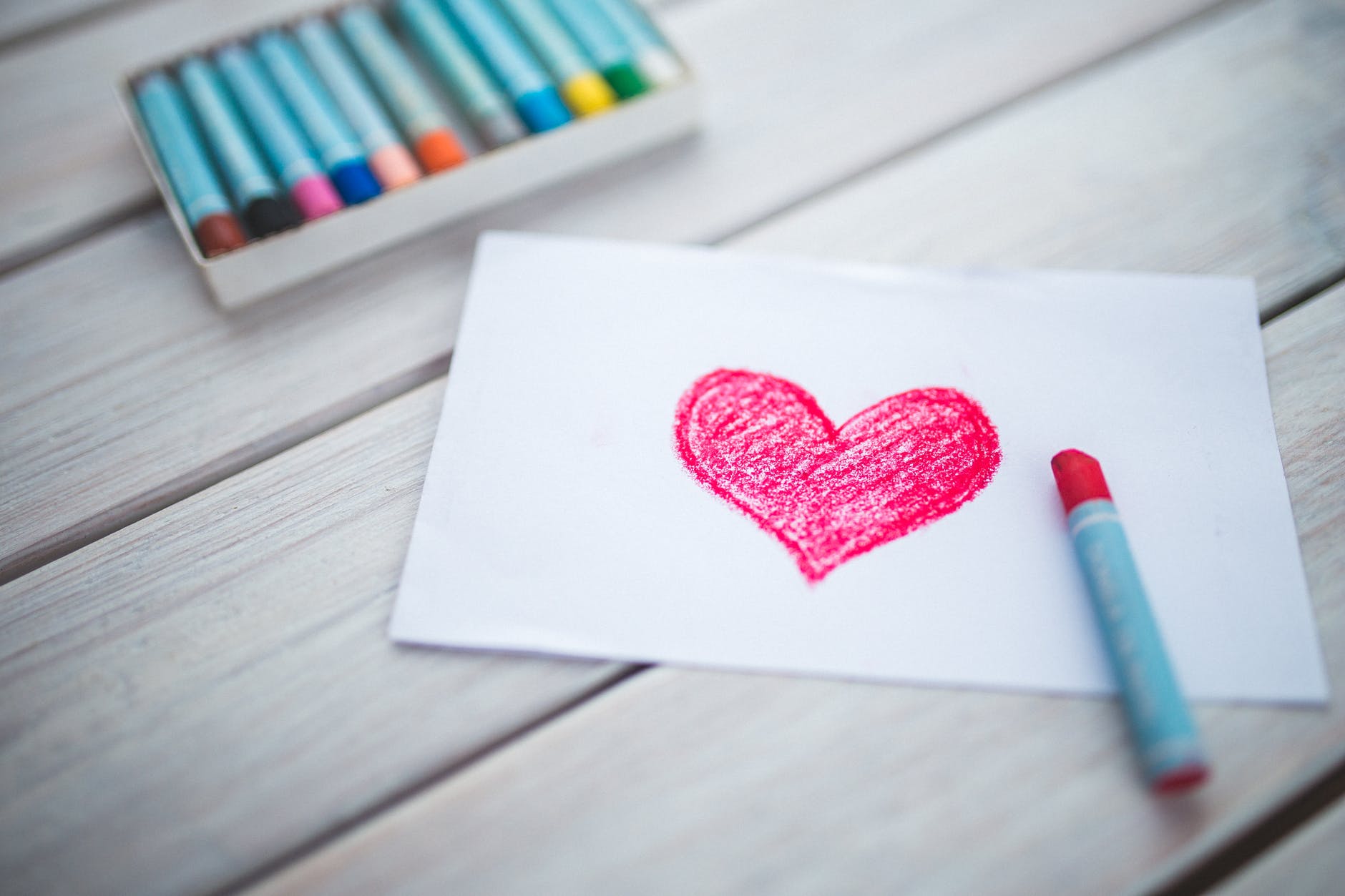 heart in crayon