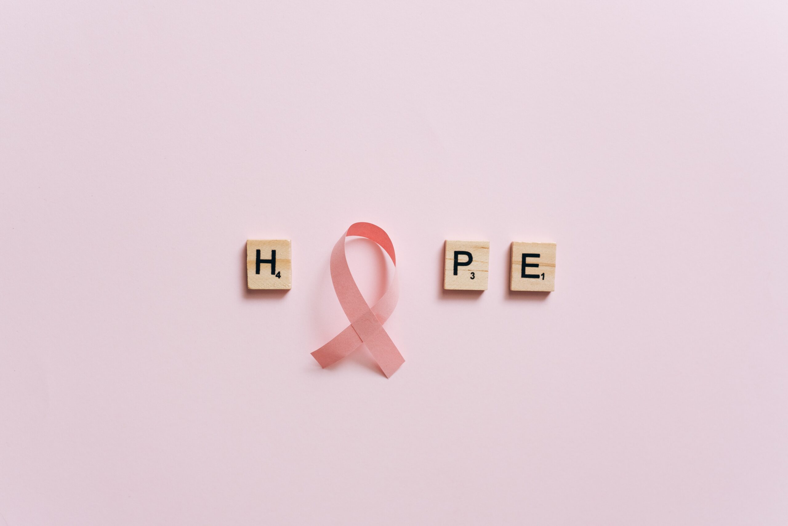 breast cancer hope tiles and ribbon 