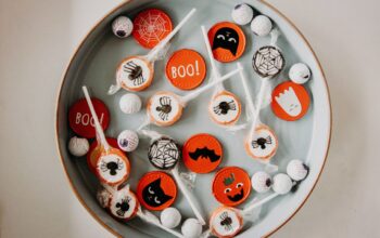 Halloween candy in dish