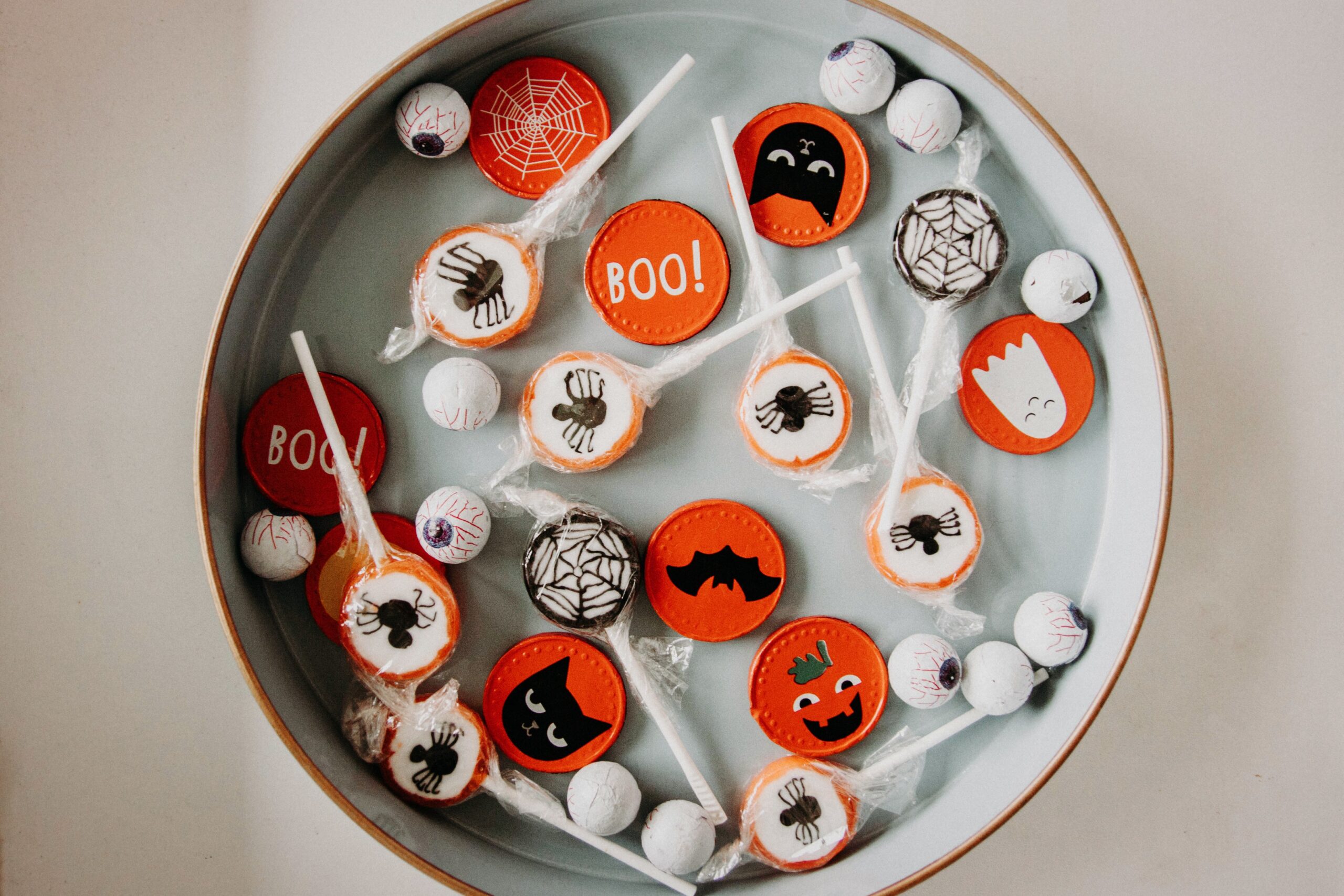 Halloween candy in dish
