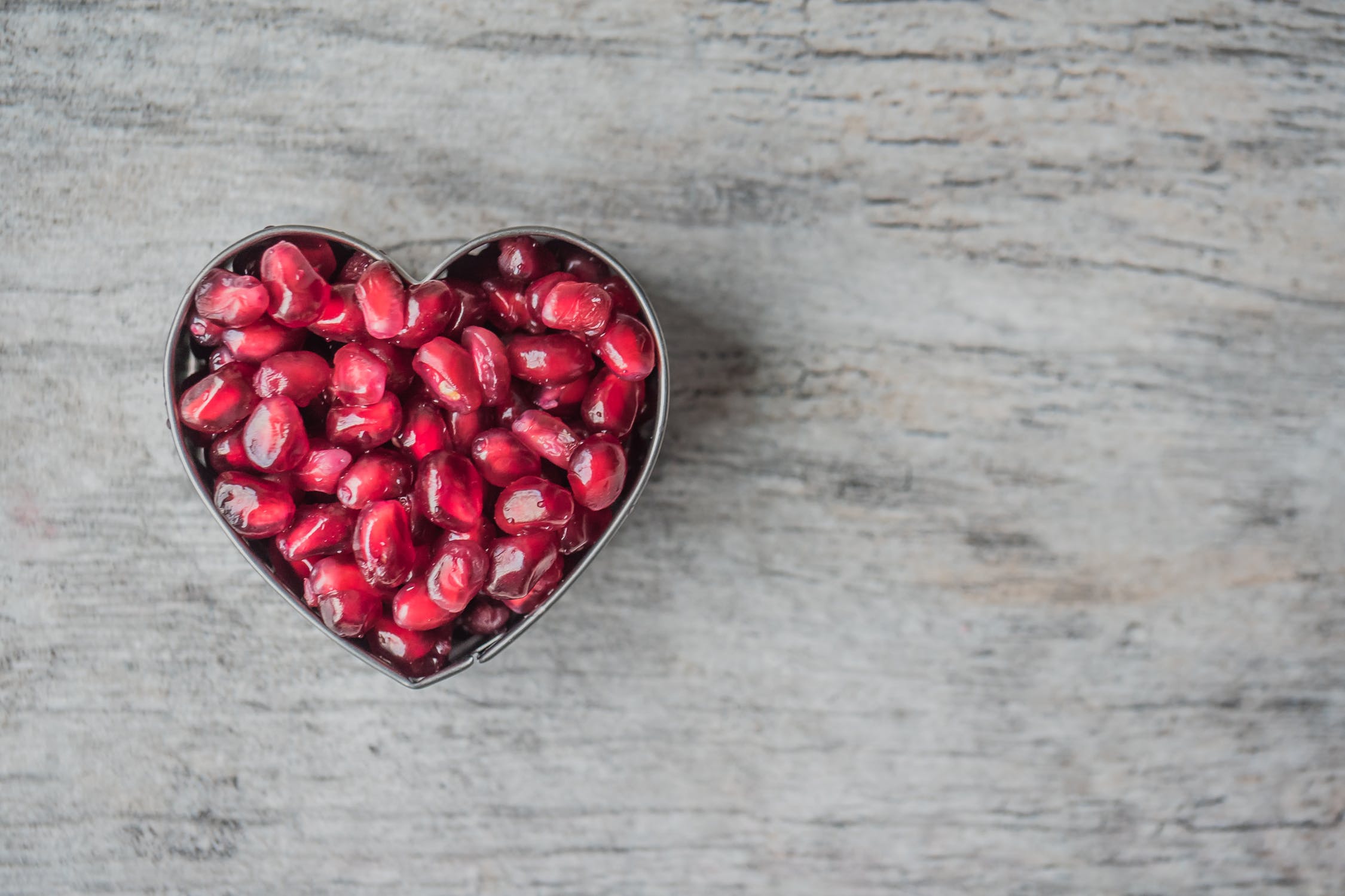 seeds in a heart shaped bowl