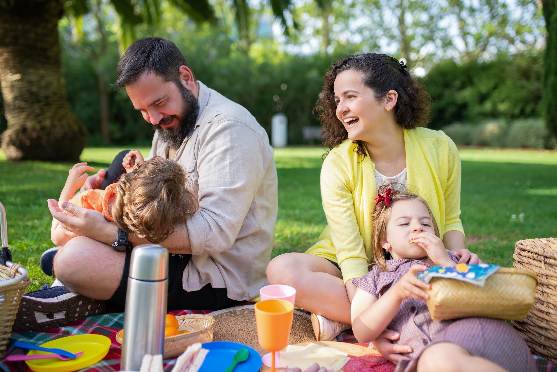 family at a picnic
